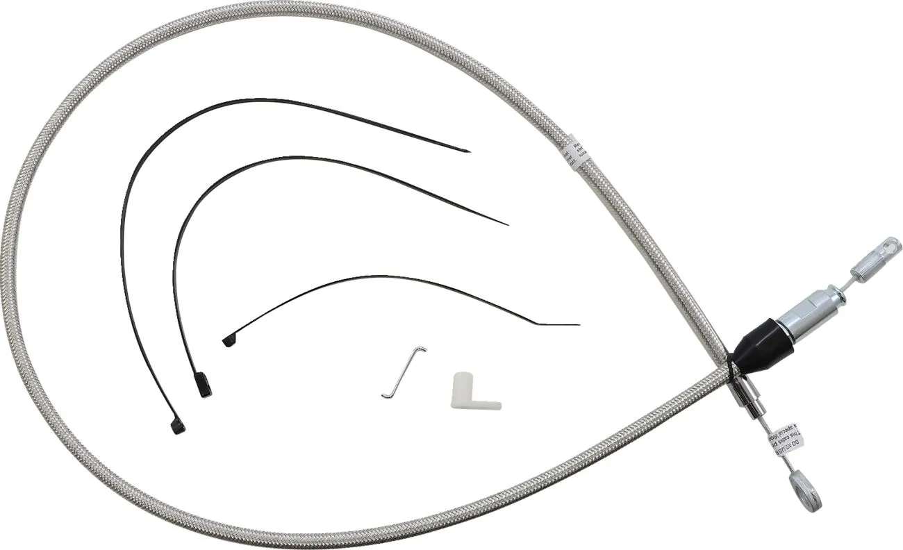 Polished Stainless Quick Connect Upper Clutch Cable
