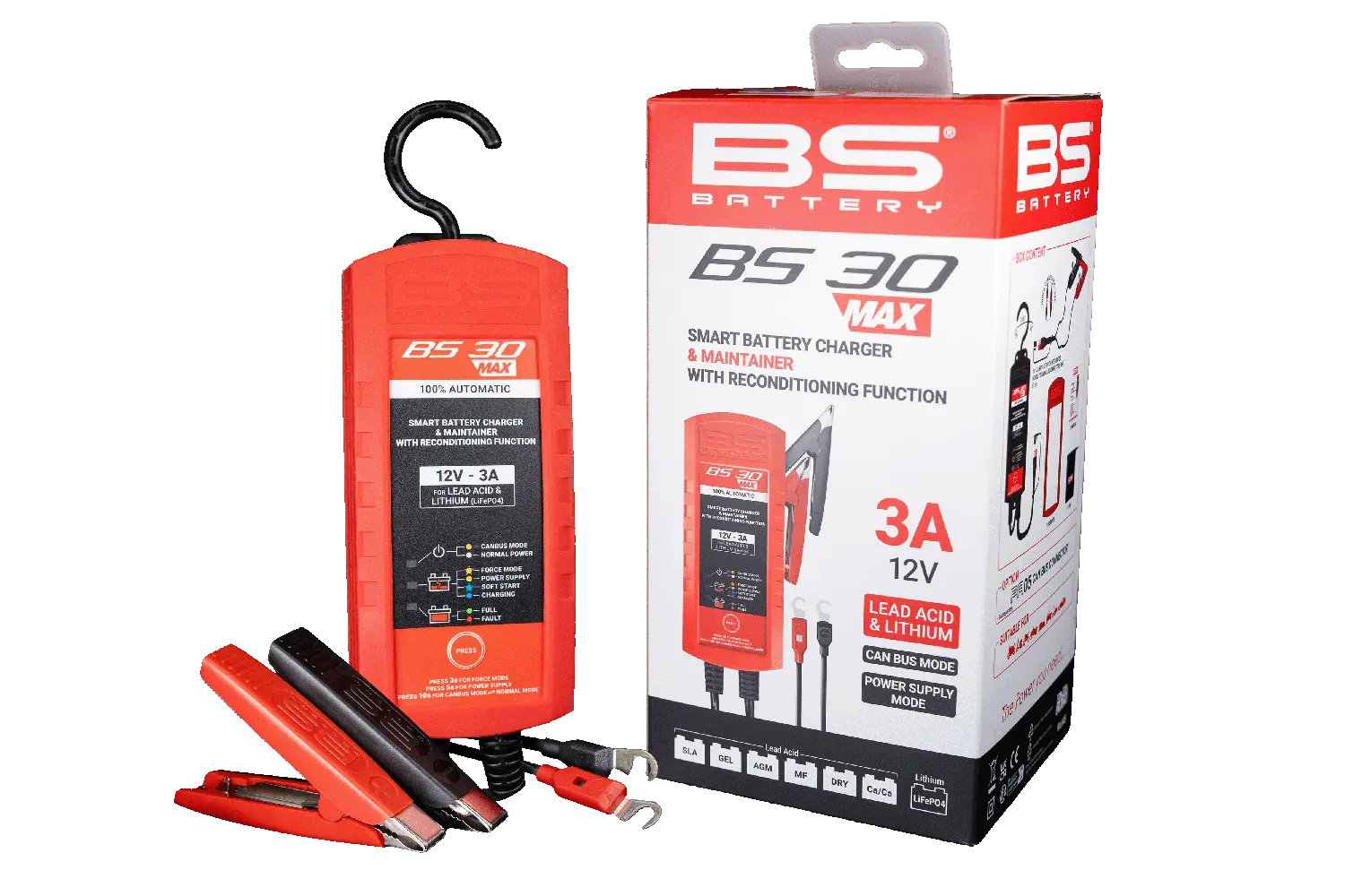 Зарядно устройство BS30 Max 12V 3A
