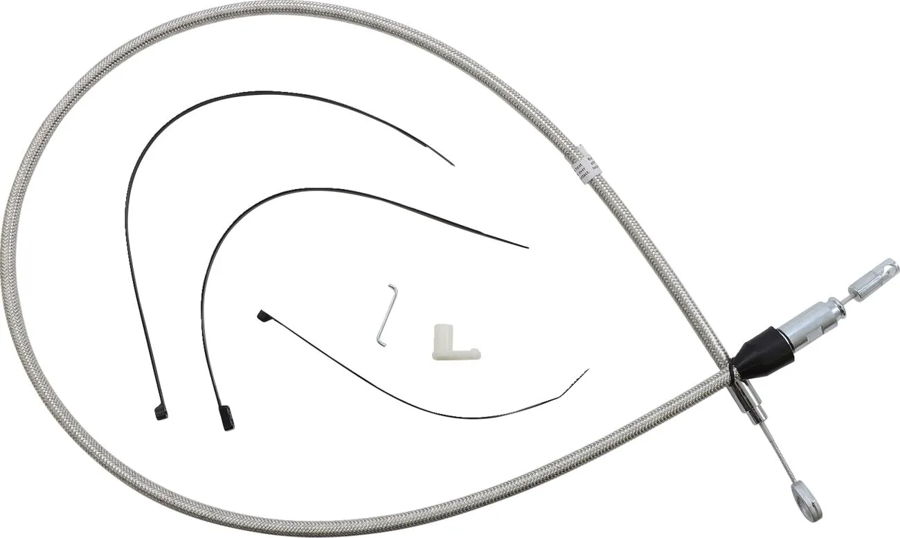 Polished Stainless Quick Connect Upper Clutch Cable