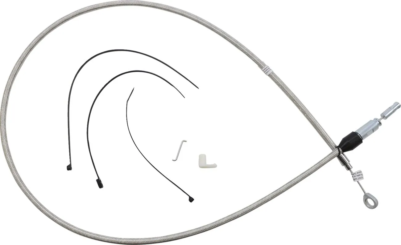 Polished Stainless Quick Connect Upper Clutch Cable