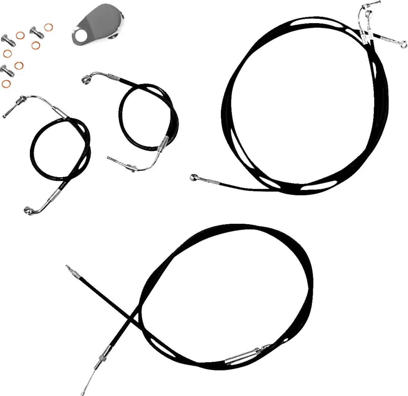Standard Black Vinyl Handlebar Cable/Brake Line Kit