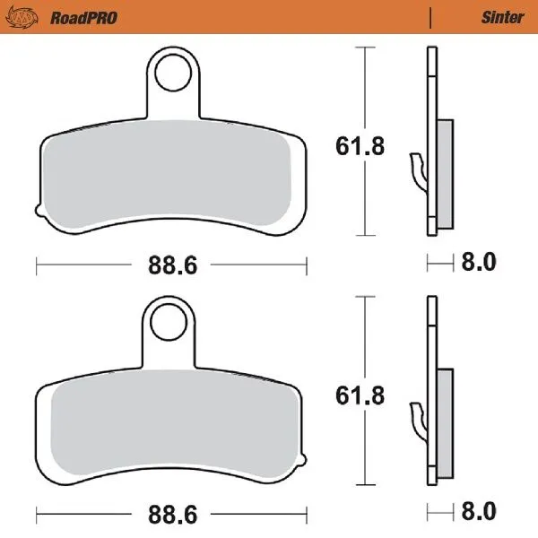 Предни спирачни накладки RoadPRO Sinder