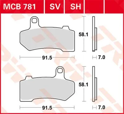SV Series Синтеровани спирачни накладки
