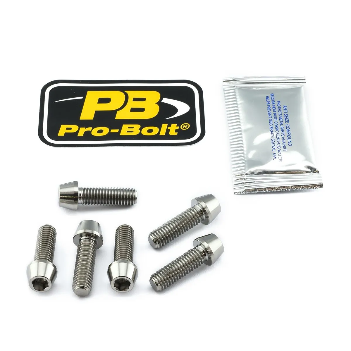 Titanium Clip-On / Handle Bar Mount Bolt Kit