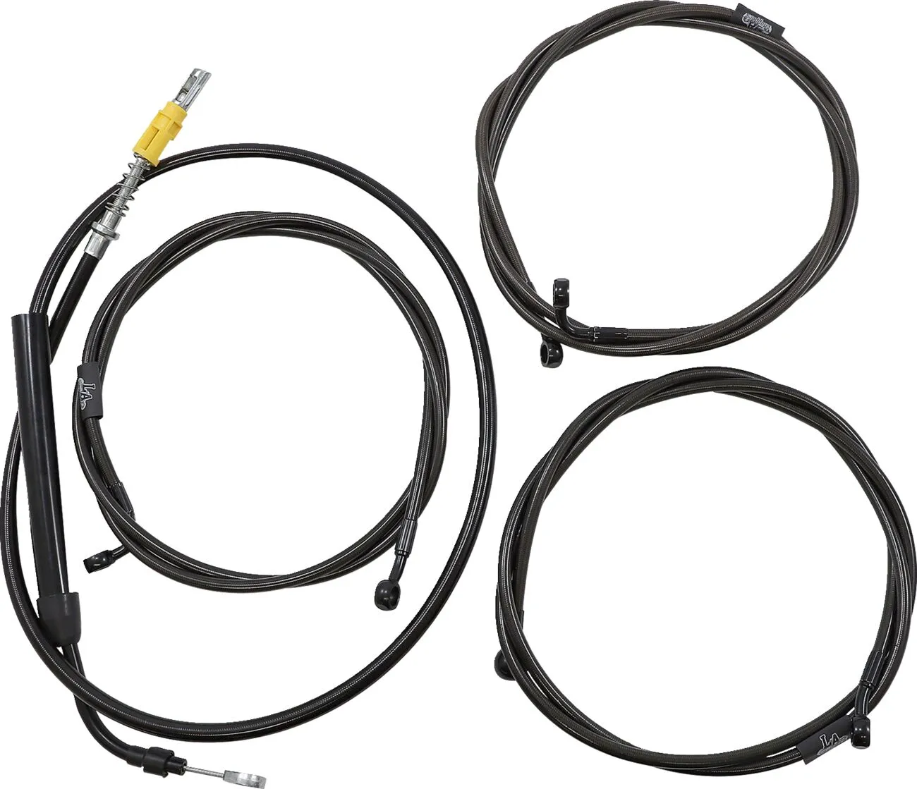 Complete Midnight Braided Handlebar Cable/Brake Line Kit