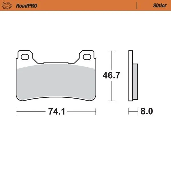 Предни спирачни накладки RoadPRO Sinder