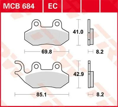 Керамични спирачни накладки EC Series