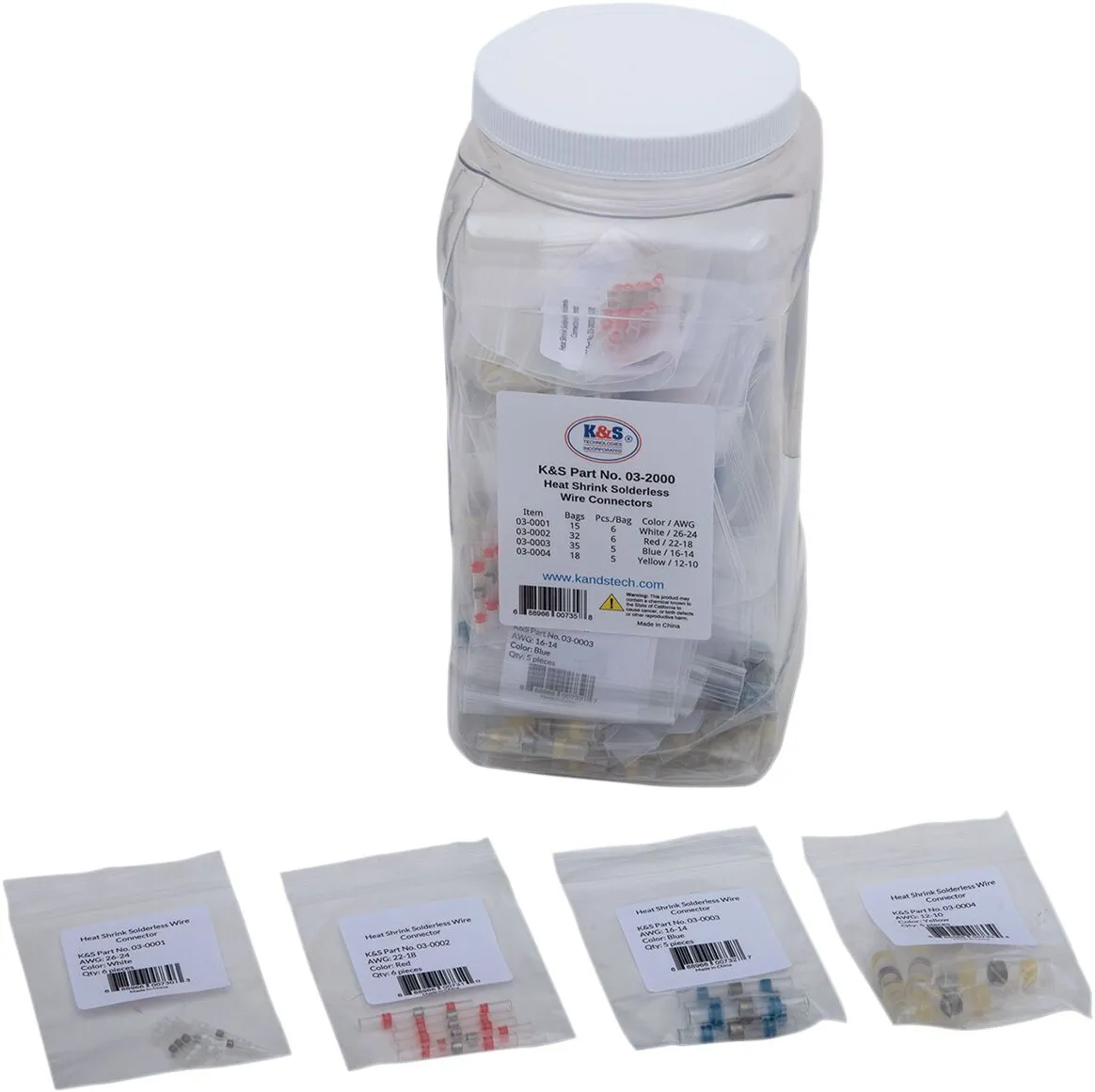 Heat-Shrink Solderless Wire Connector Kit/Refill