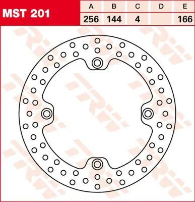 Round Fixed Brake Rotor 250-299mm