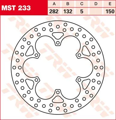 Round Fixed Brake Rotor 250-299mm