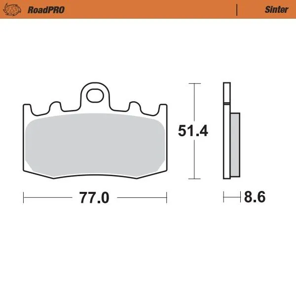 Предни спирачни накладки RoadPRO Sinder
