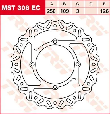 EC Cross Design Brake Rotor