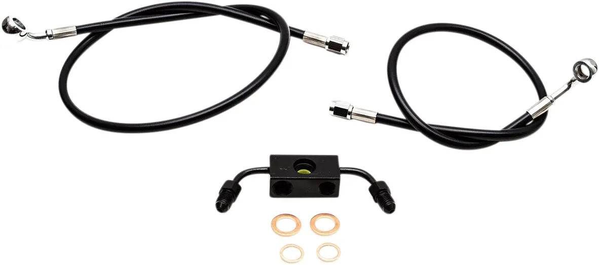 Black Braided Brake Line Kit