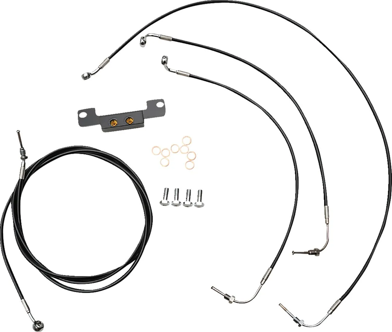 Standard Black Vinyl Handlebar Cable/Brake Line Kit