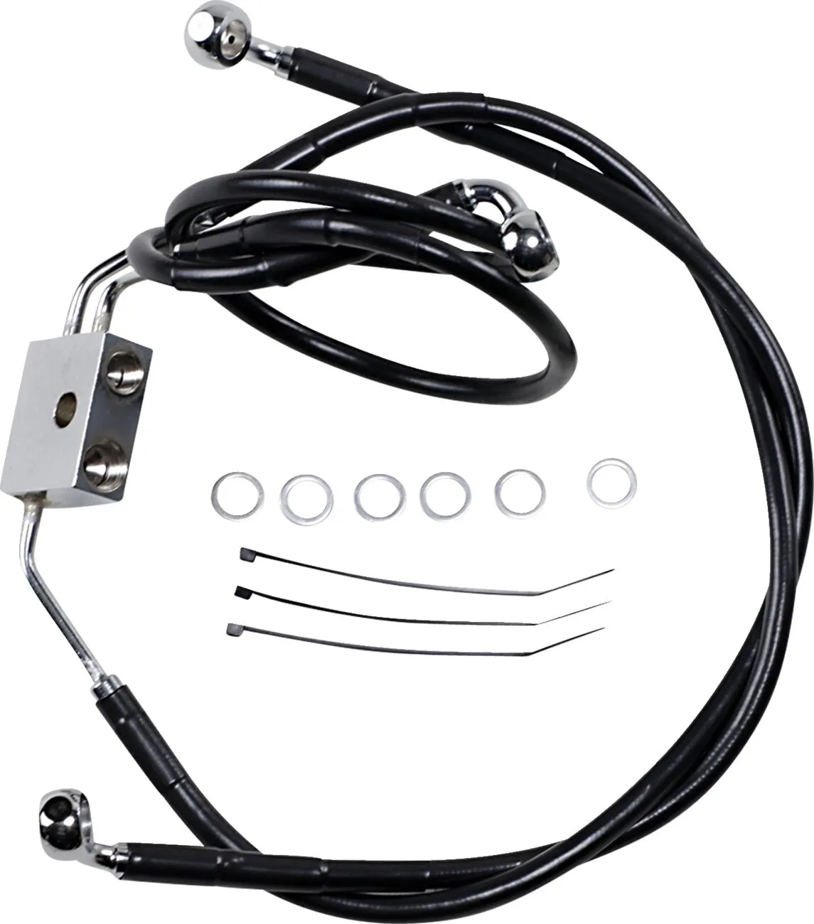Extended Length Black Vinyl Brake Line Kit