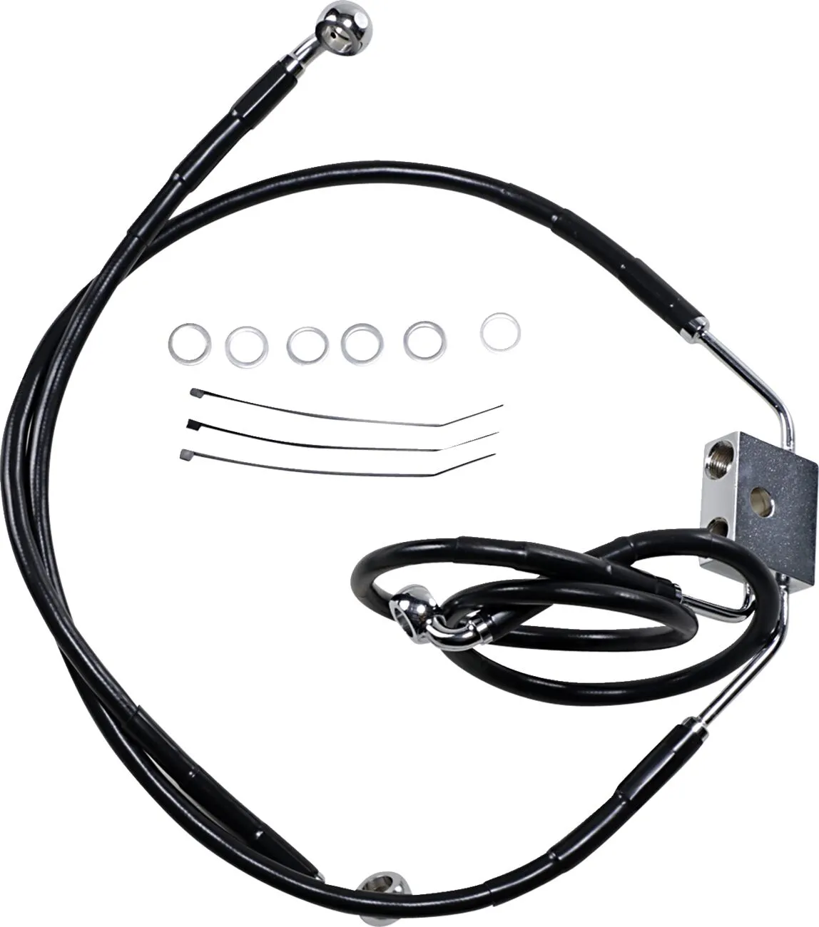 Extended Length Black Vinyl Brake Line Kit