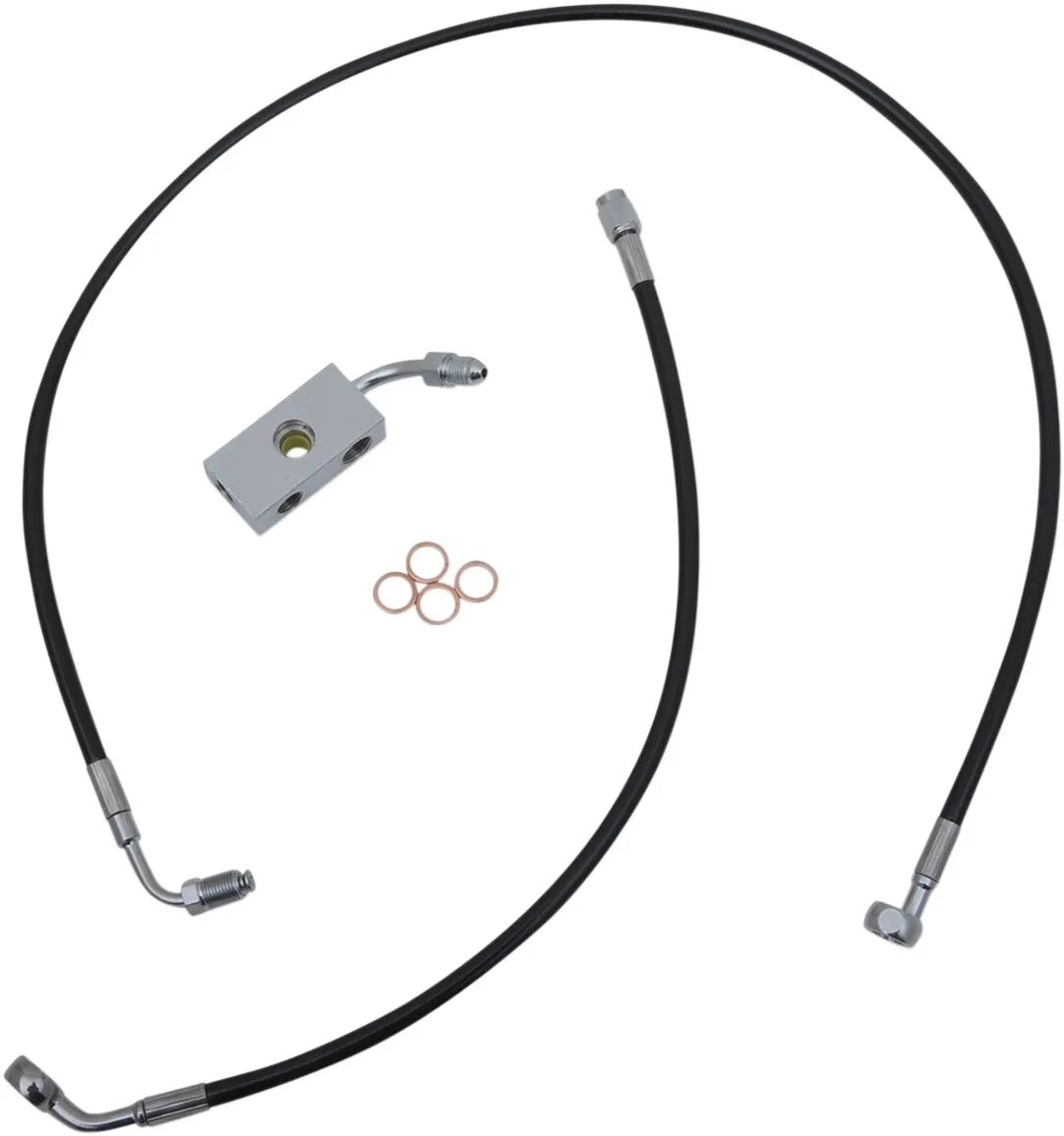 Black Braided Brake Line Kit