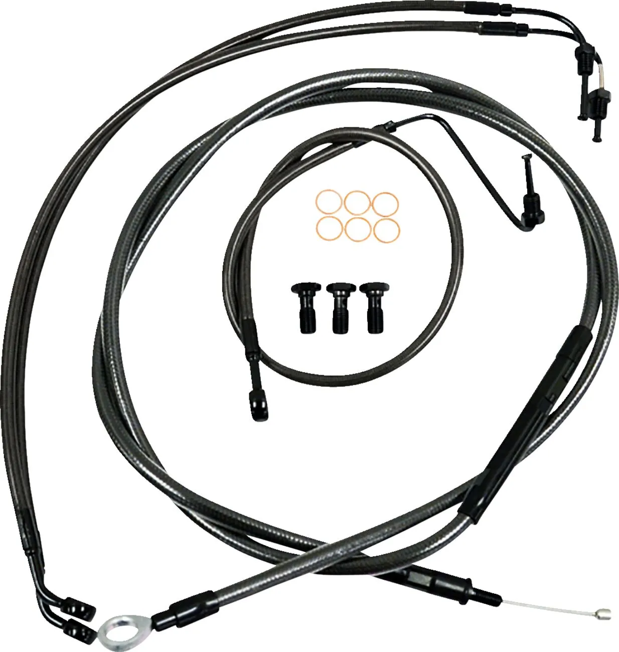 Standard Midnight Braided Handlebar Cable/Brake Line Kit