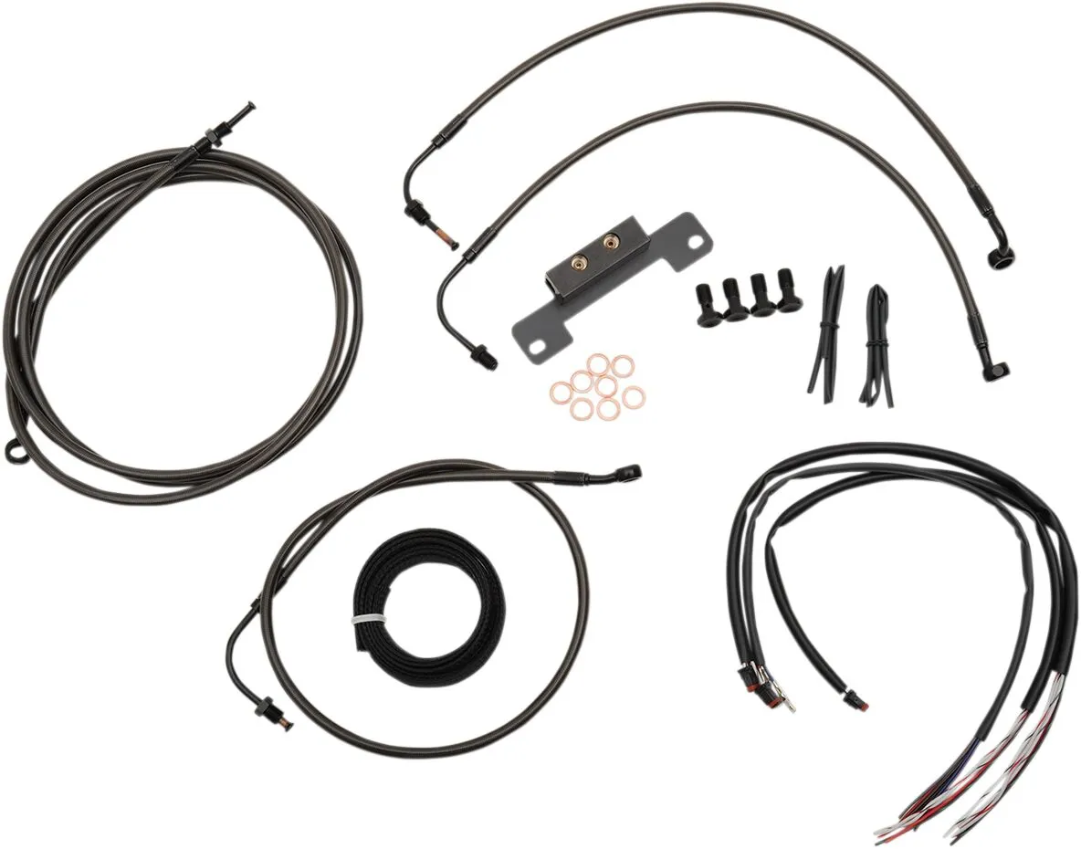 Complete Midnight Braided Handlebar Cable/Brake Line Kit