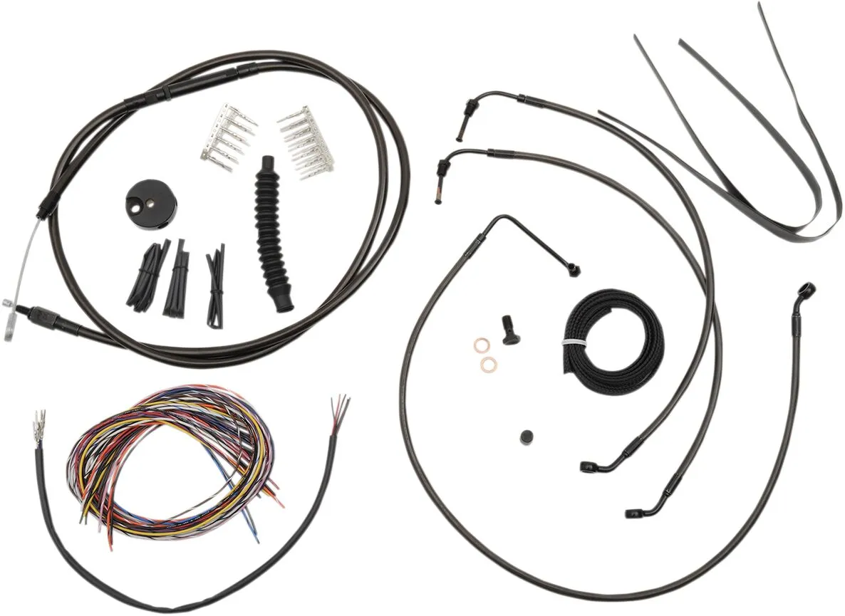 Complete Midnight Braided Handlebar Cable/Brake Line Kit