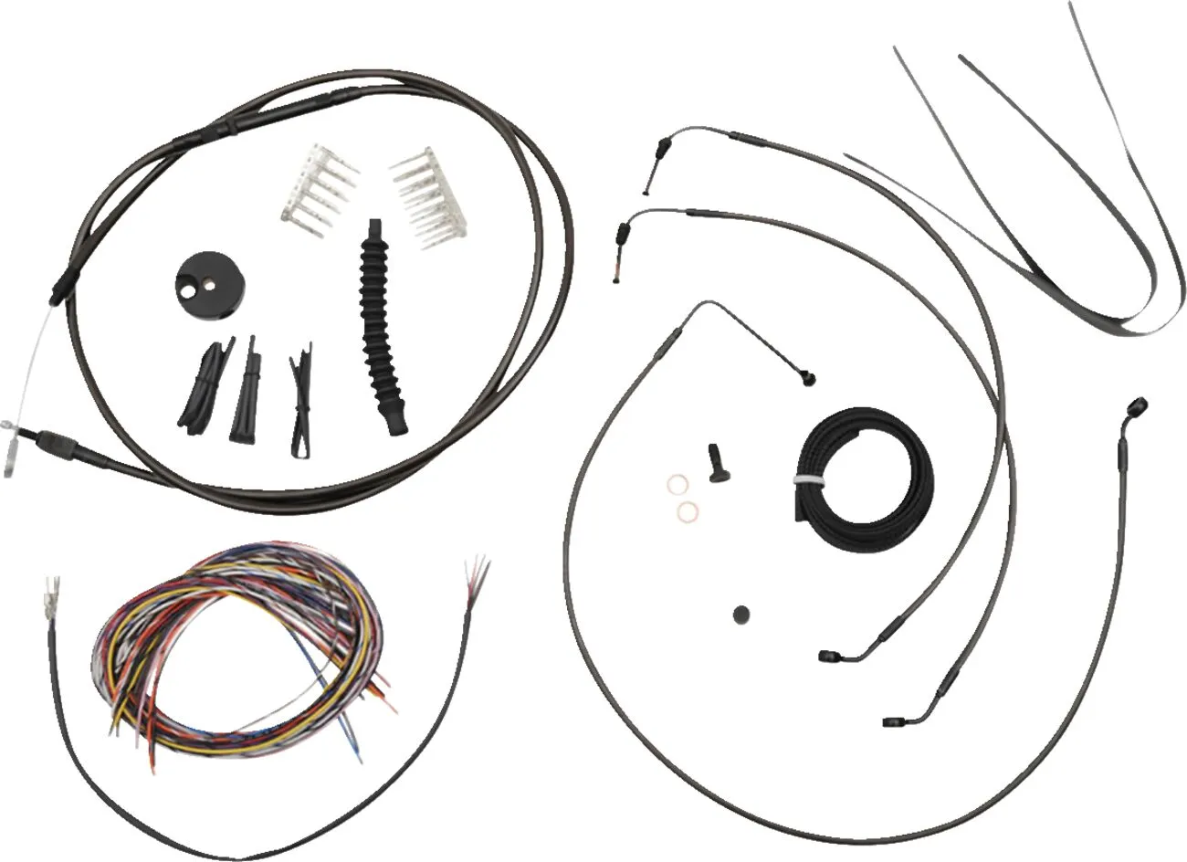 Complete Midnight Braided Handlebar Cable/Brake Line Kit