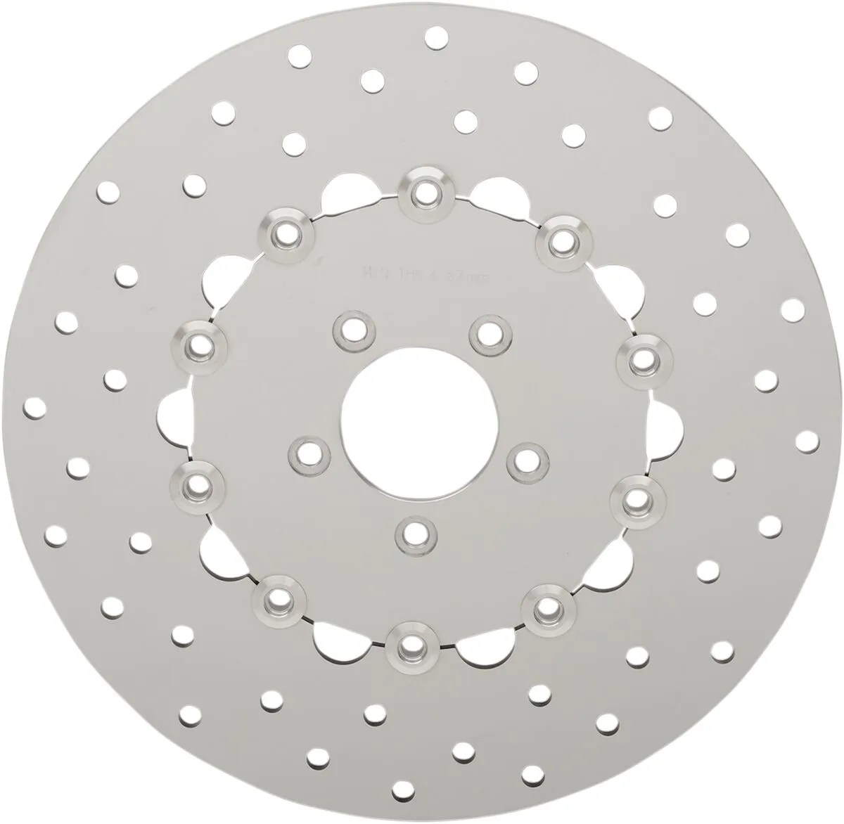 Polished Stainless Steel Drilled Brake Rotor