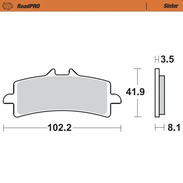 Предни спирачни накладки RoadPRO Sinder