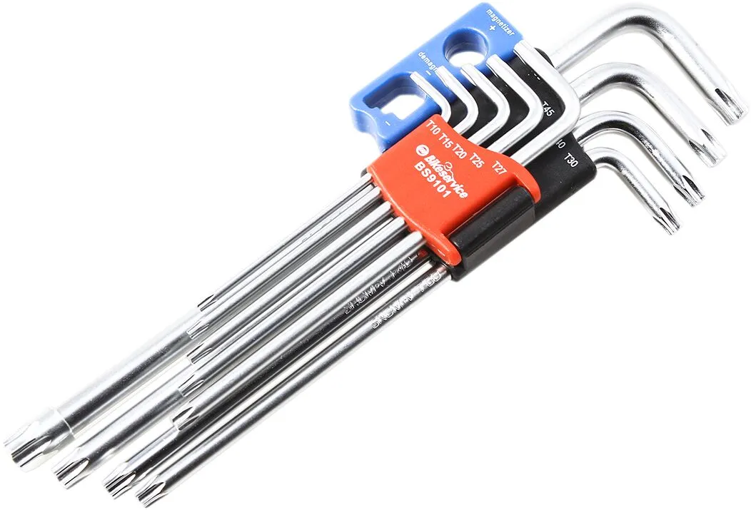 Комплект изключително дълги магнитни Torx ключове