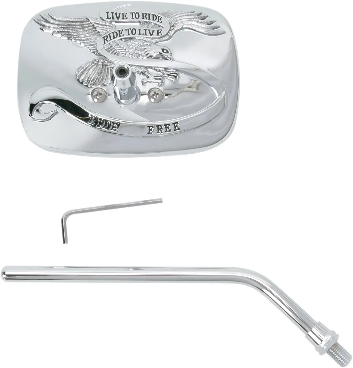 "Ride Free" Steel Mirror