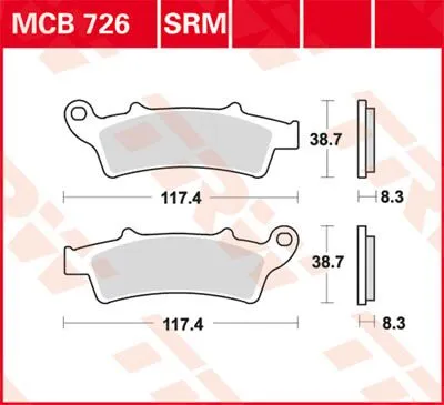 SRM Series Sindered Scooter Brake Pads