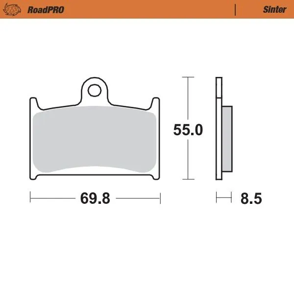 Предни спирачни накладки RoadPRO Sinder