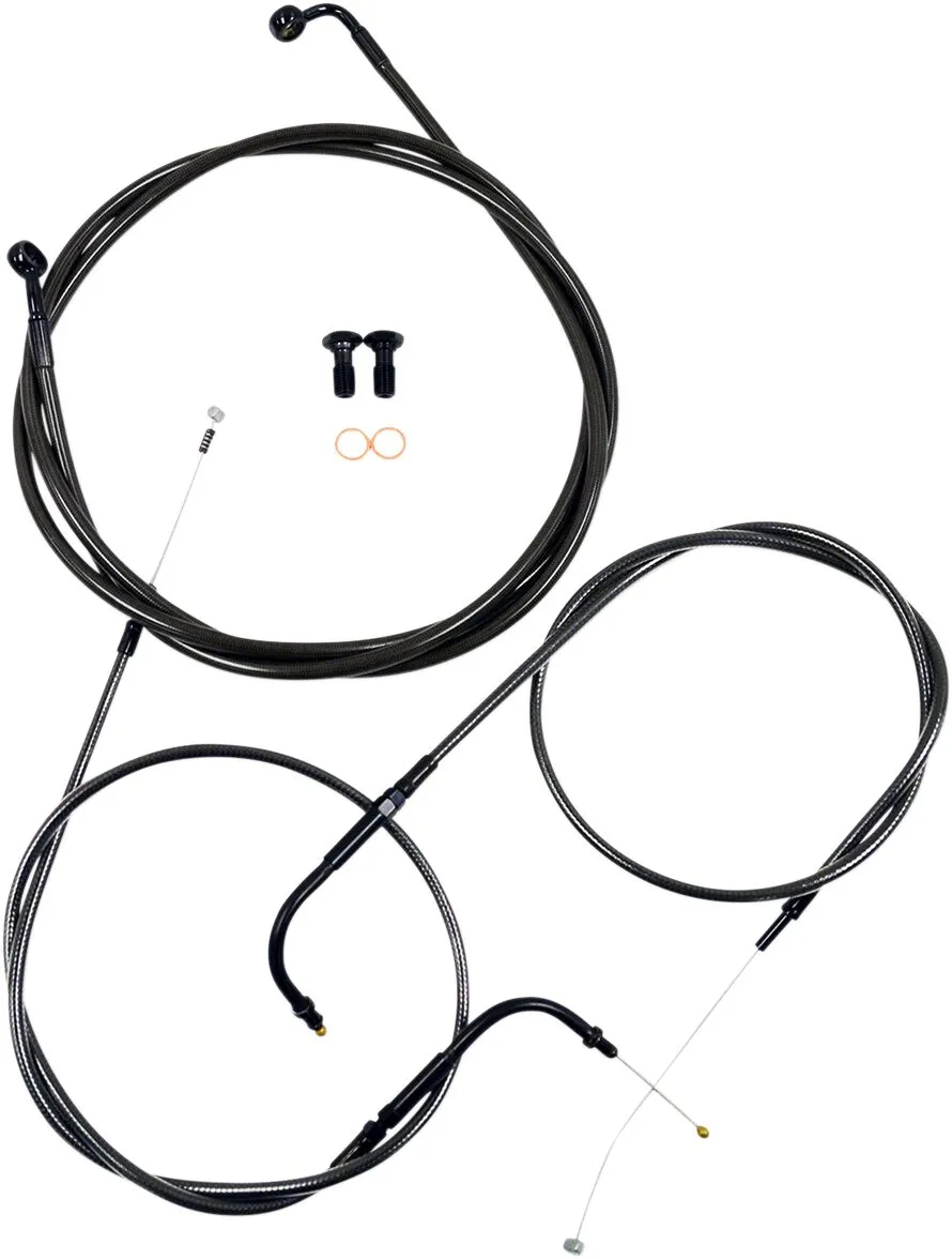 Standard Midnight Braided Handlebar Cable/Brake Line Kit