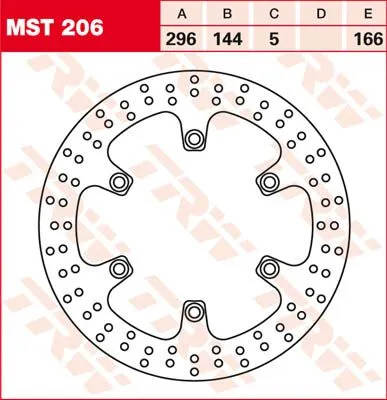 Round Fixed Brake Rotor 250-299mm