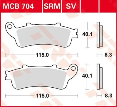 SV Series Синтеровани спирачни накладки