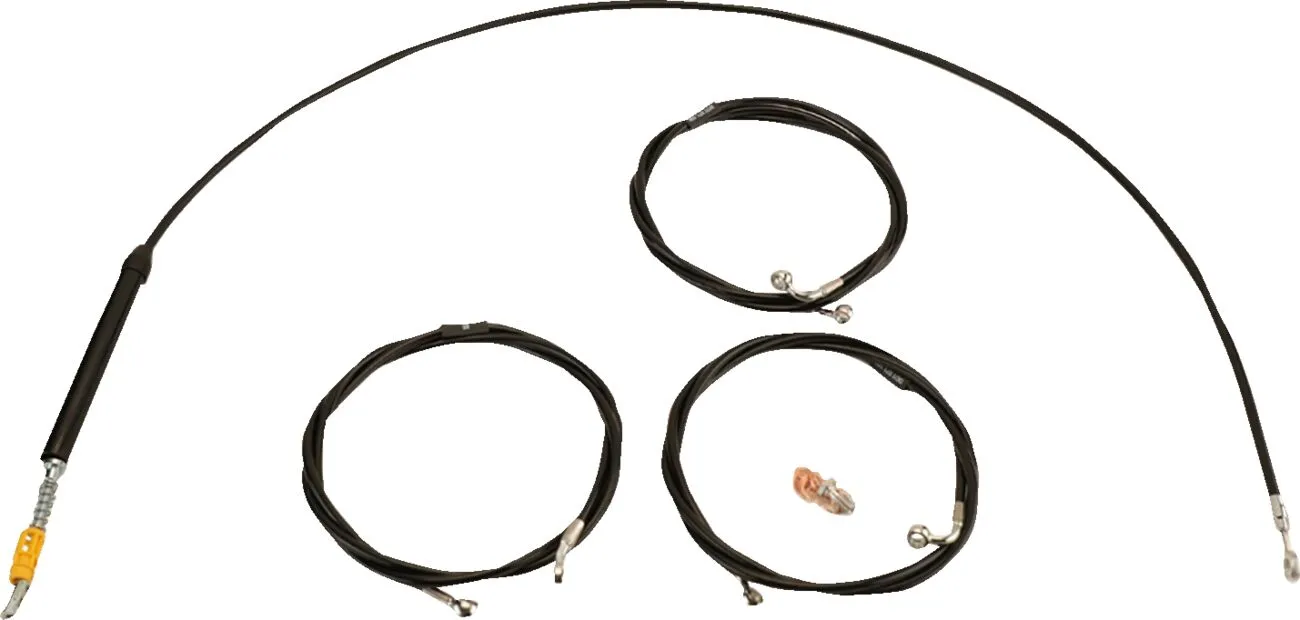 Standard Black Vinyl Handlebar Cable/Brake Line Kit