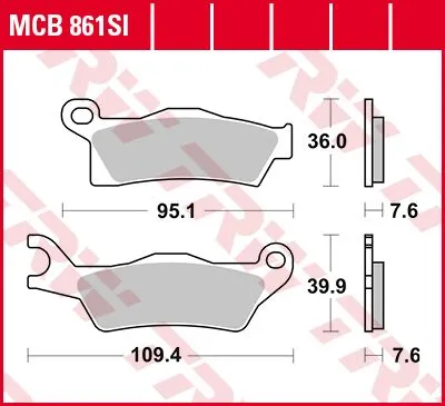 SI Series Синтеровани спирачни накладки за офроуд