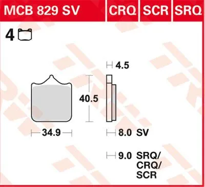SV Series Синтеровани спирачни накладки