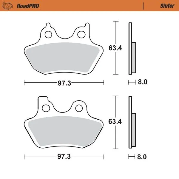 RoadPRO Sinder Задни спирачни накладки