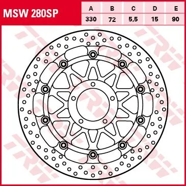 Racing SP-Series High-Performance Brake Rotor