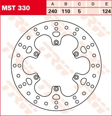 Round Fixed Brake Rotor 220-250mm