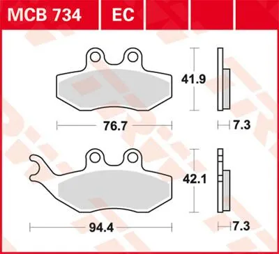 Керамични спирачни накладки EC Series