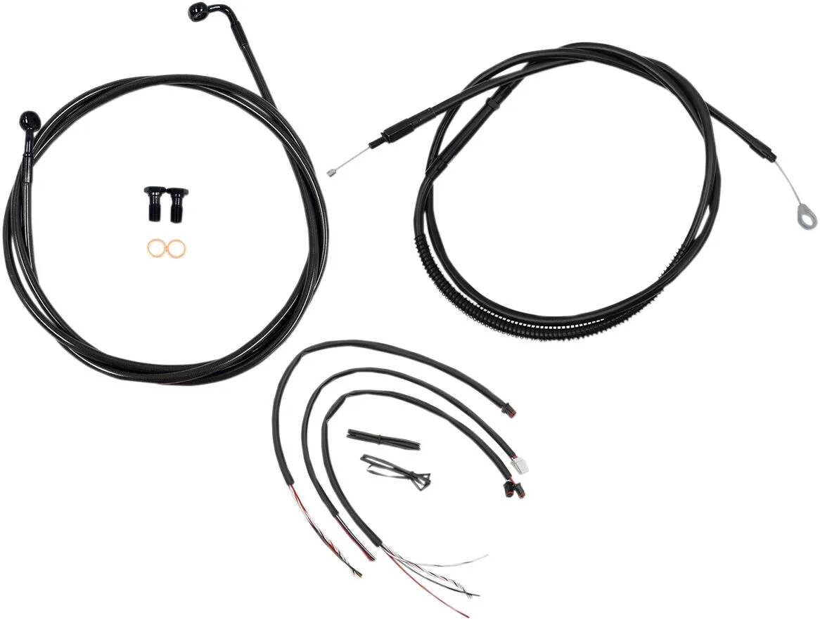 Complete Midnight Braided Handlebar Cable/Brake Line Kit