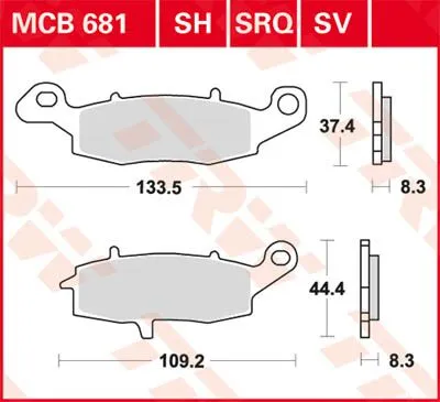 SV Series Синтеровани спирачни накладки