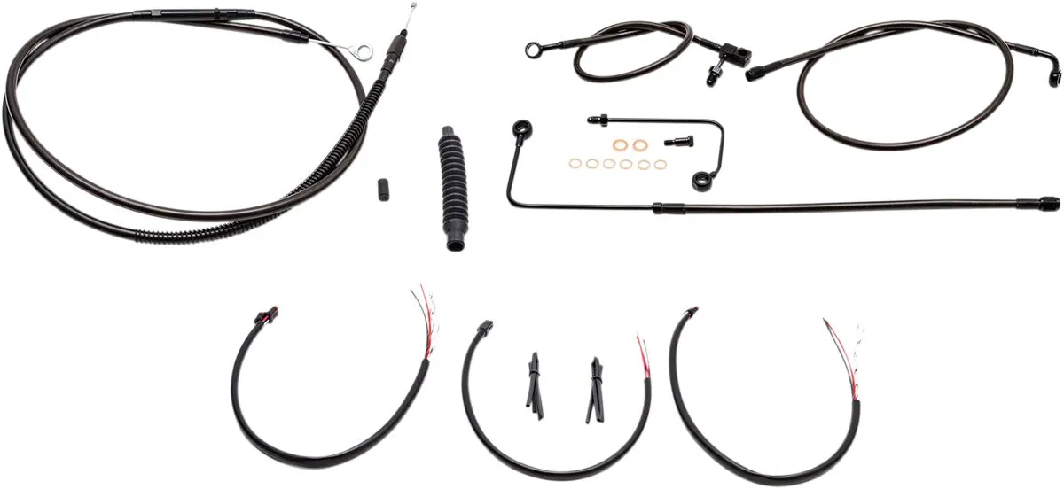 Complete Midnight Braided Handlebar Cable/Brake Line Kit