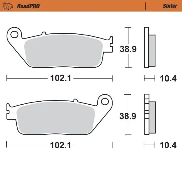 RoadPRO Sinder Brake Pad Rear
