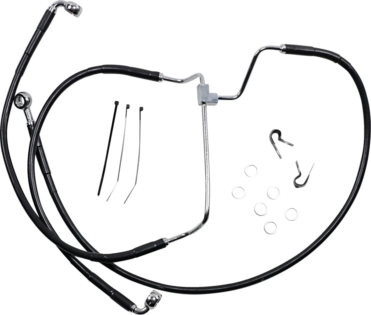 Extended Length Black Vinyl Brake Line Kit