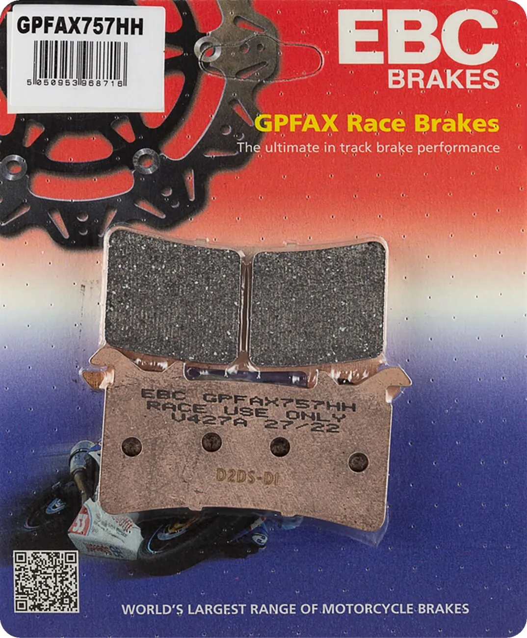 GPFAX Series Състезателни синтеровани спирачни накладки