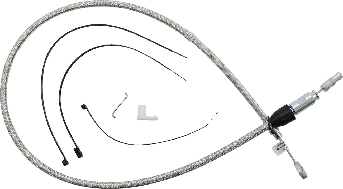 Polished Stainless Quick Connect Upper Clutch Cable