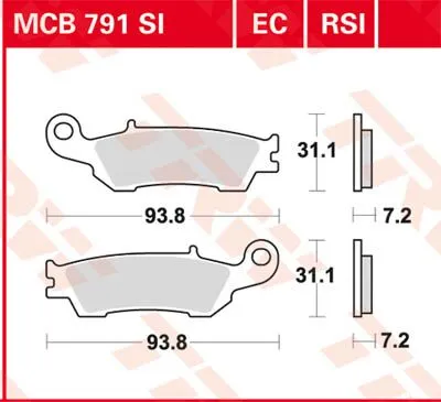 SI Series Синтеровани спирачни накладки за офроуд