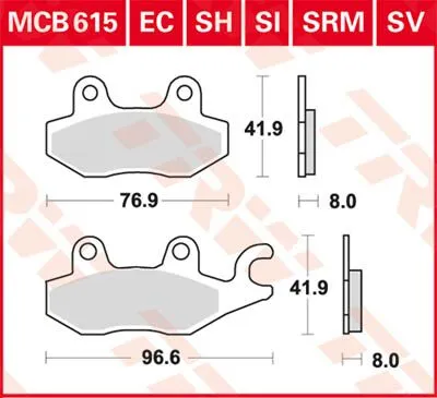 SI Series Синтеровани спирачни накладки за офроуд